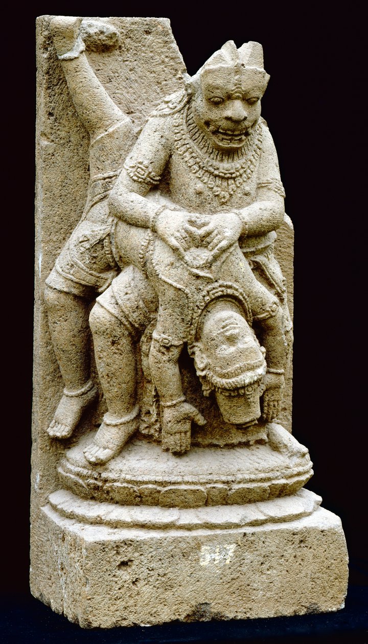 Visnu mint Narasimha (andezit) alkotó: Indonesian School