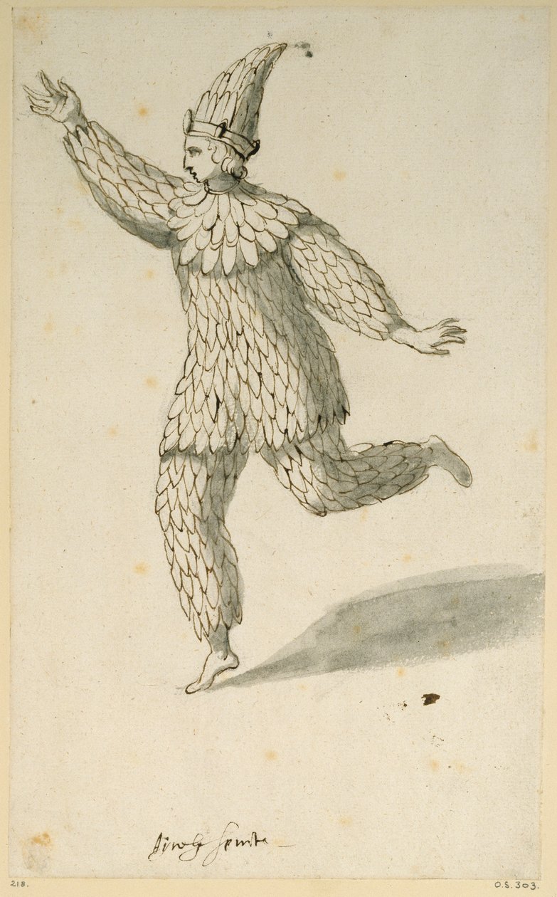 Egy légies szellem (toll és tinta papíron) alkotó: Inigo Jones