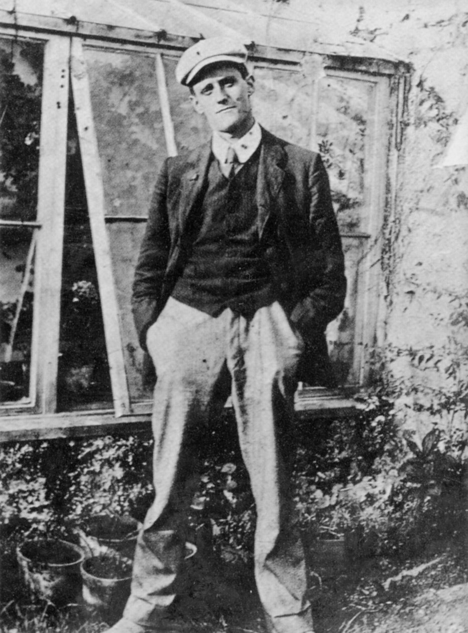 James Joyce barátja, Constantine Curran kertjében Dublinban, 1904-ben alkotó: Irish Photographer
