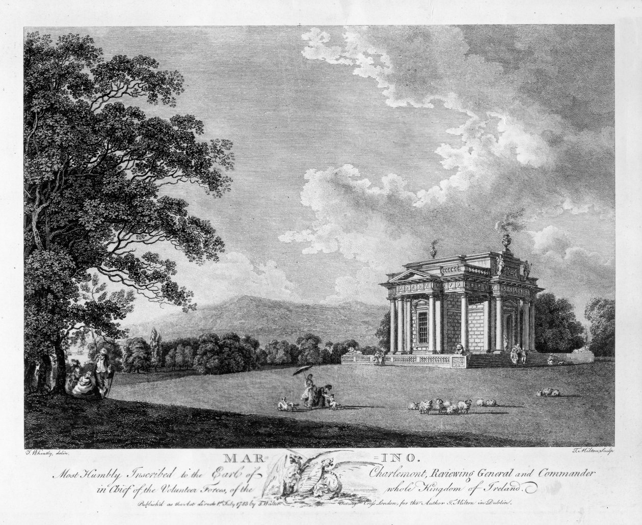 A kaszinó Marinóban, 1783 alkotó: Irish School