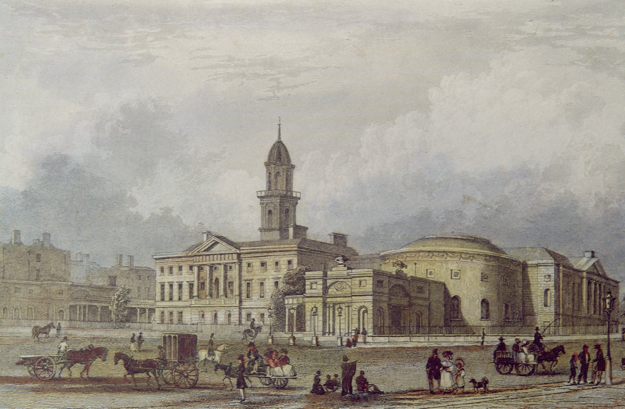 The Rotunda Hospital, Dublin (színes litográfia) alkotó: Irish School