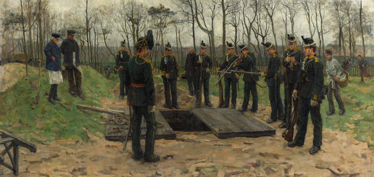 Katonai gyászszertartás alkotó: Isaac Israels
