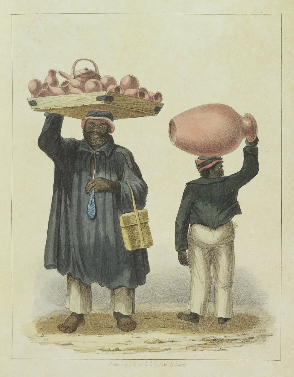 Vizeskorsó eladók, 9. tábla a „Sketches of Character...”-ből, 1838 alkotó: Isaac Mendes Belisario