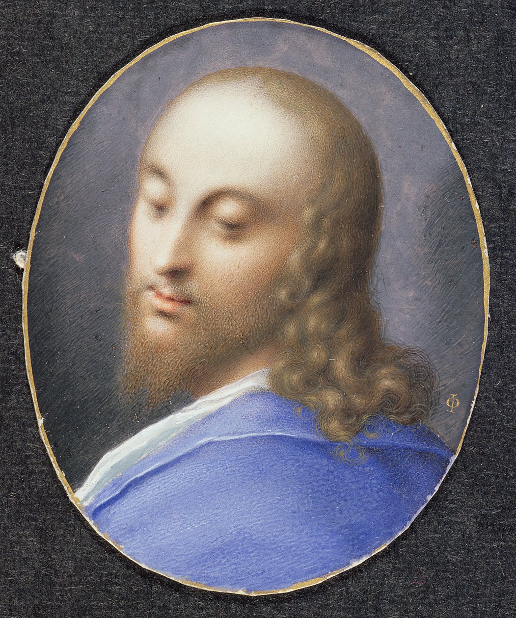 Jézus Krisztus, 1610 körül (wc pergamen a kártyán) alkotó: Isaac Oliver