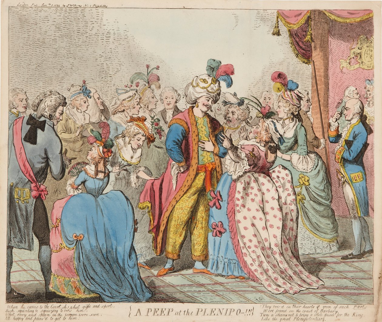 Bepillantás a Plenipóba alkotó: Isaac Cruikshank