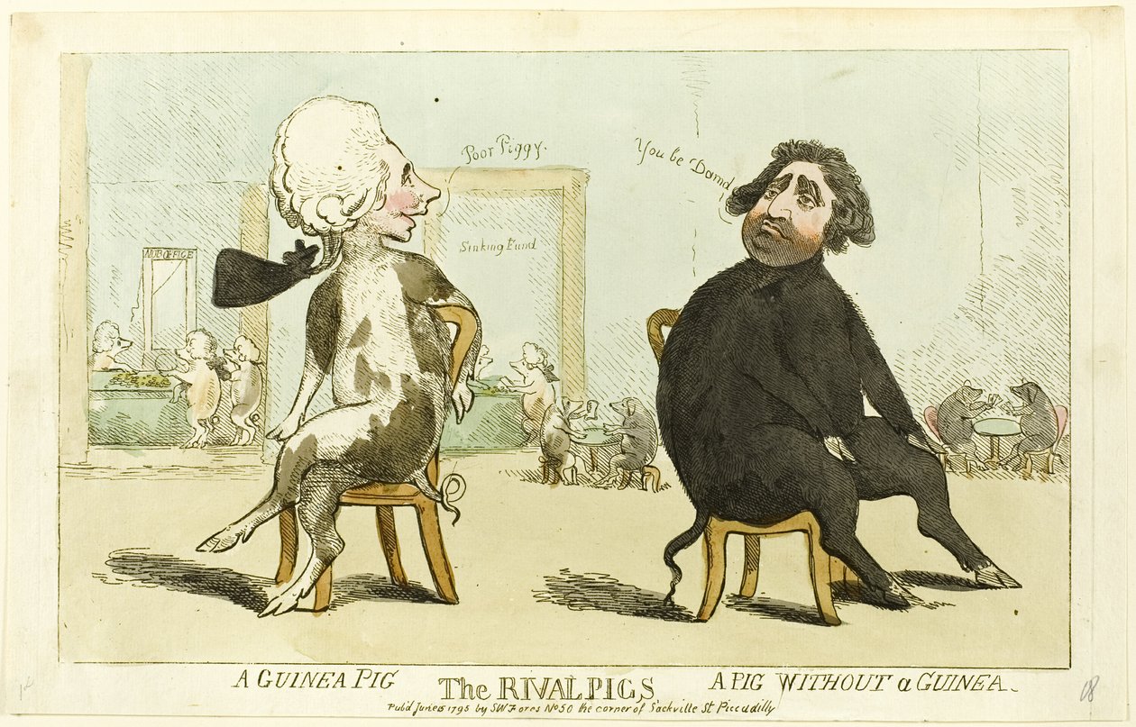 A rivális disznók alkotó: Isaac Cruikshank