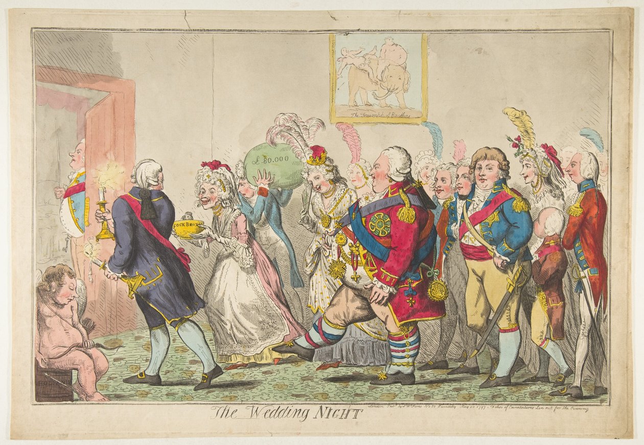 A nászéjszaka, 1797. május 20. alkotó: Isaac Cruikshank