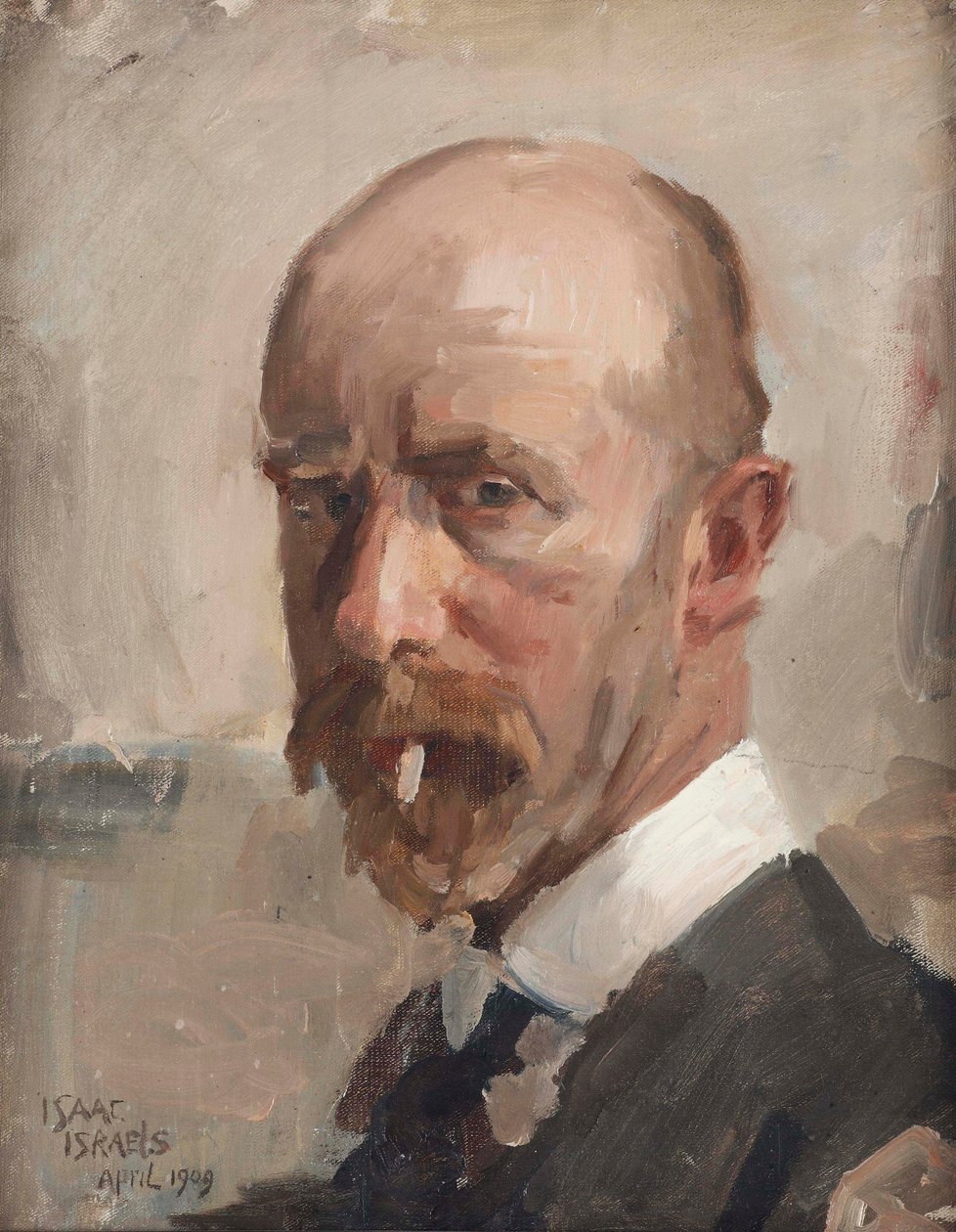 Önarckép cigarettával, 1909. alkotó: Isaac Israels