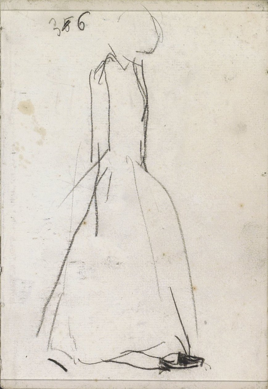 Álló nő, profilban alkotó: Isaac Israels