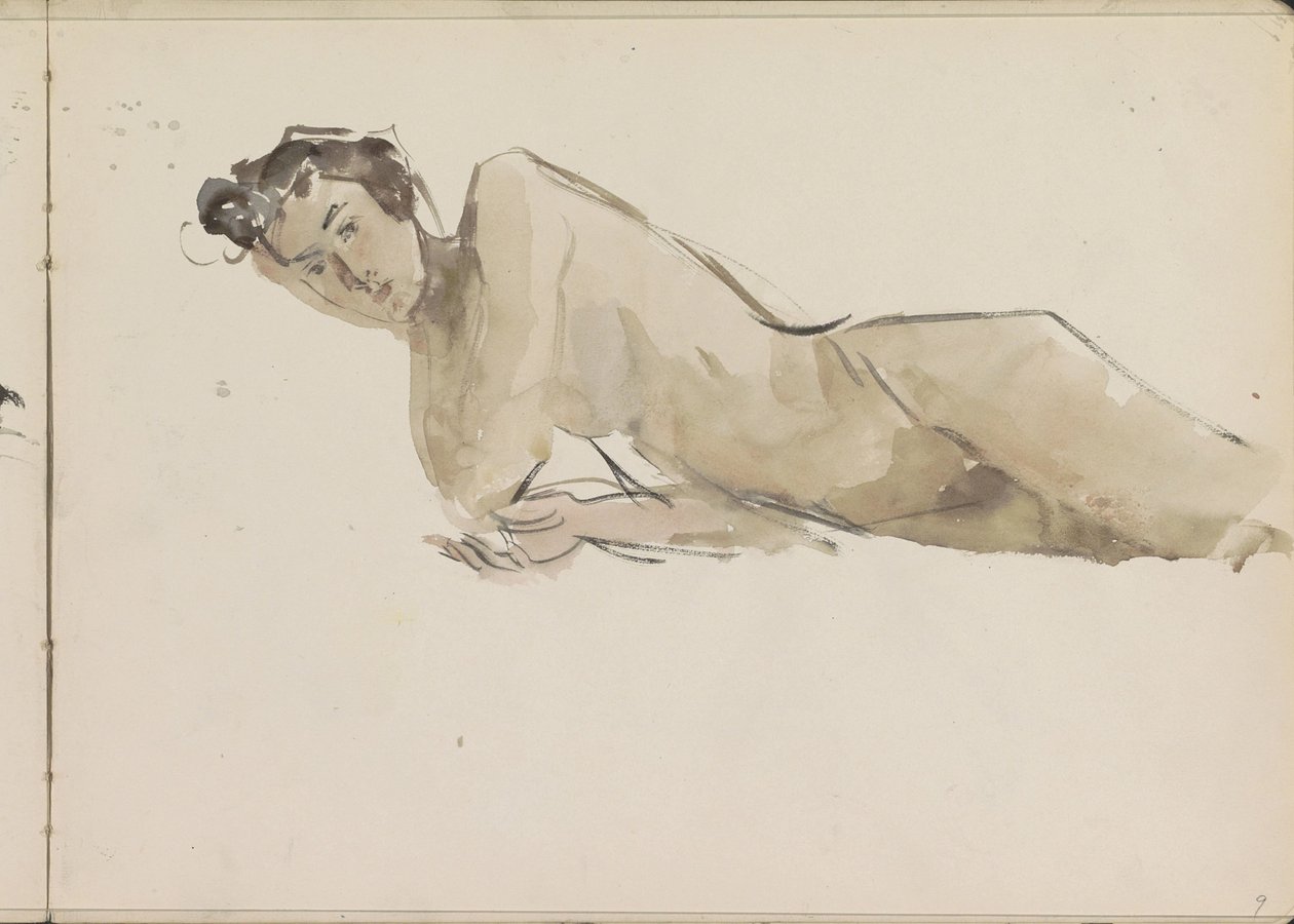 Álló női akt alkotó: Isaac Israels