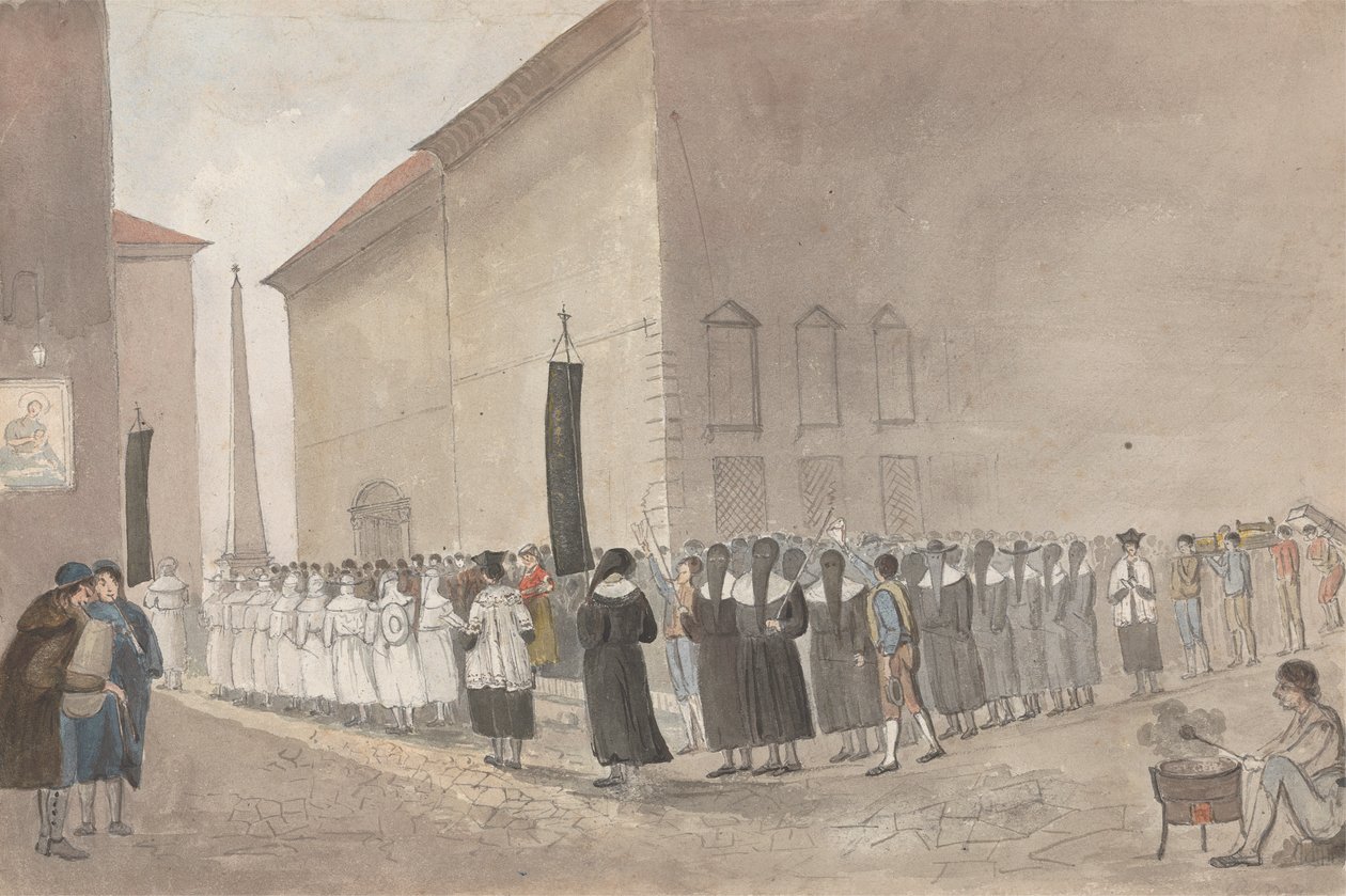 Temetési menet Rómában alkotó: Isaac Weld