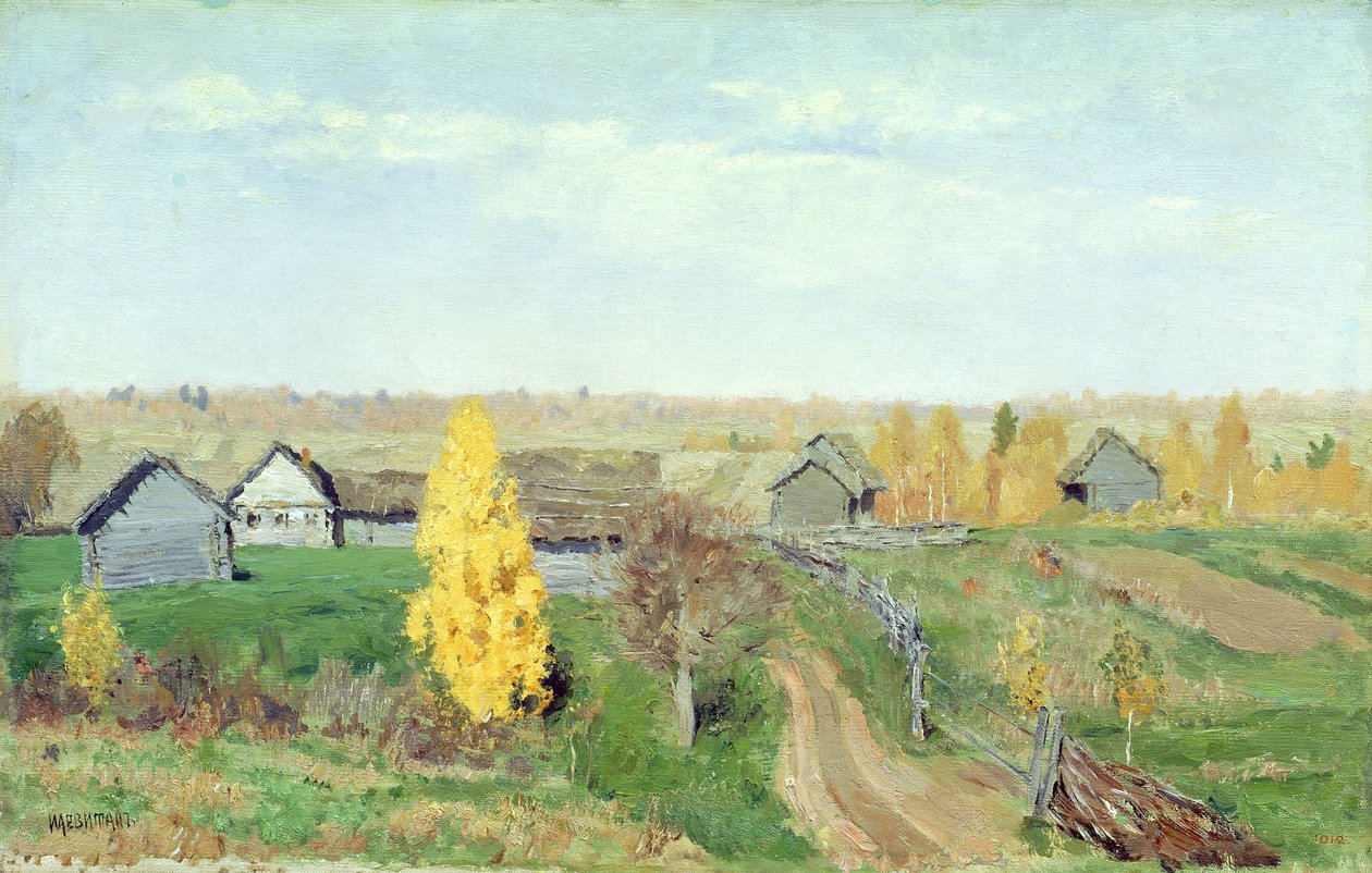 Arany ősz a faluban, 1889 alkotó: Isaak Ilyich Levitan