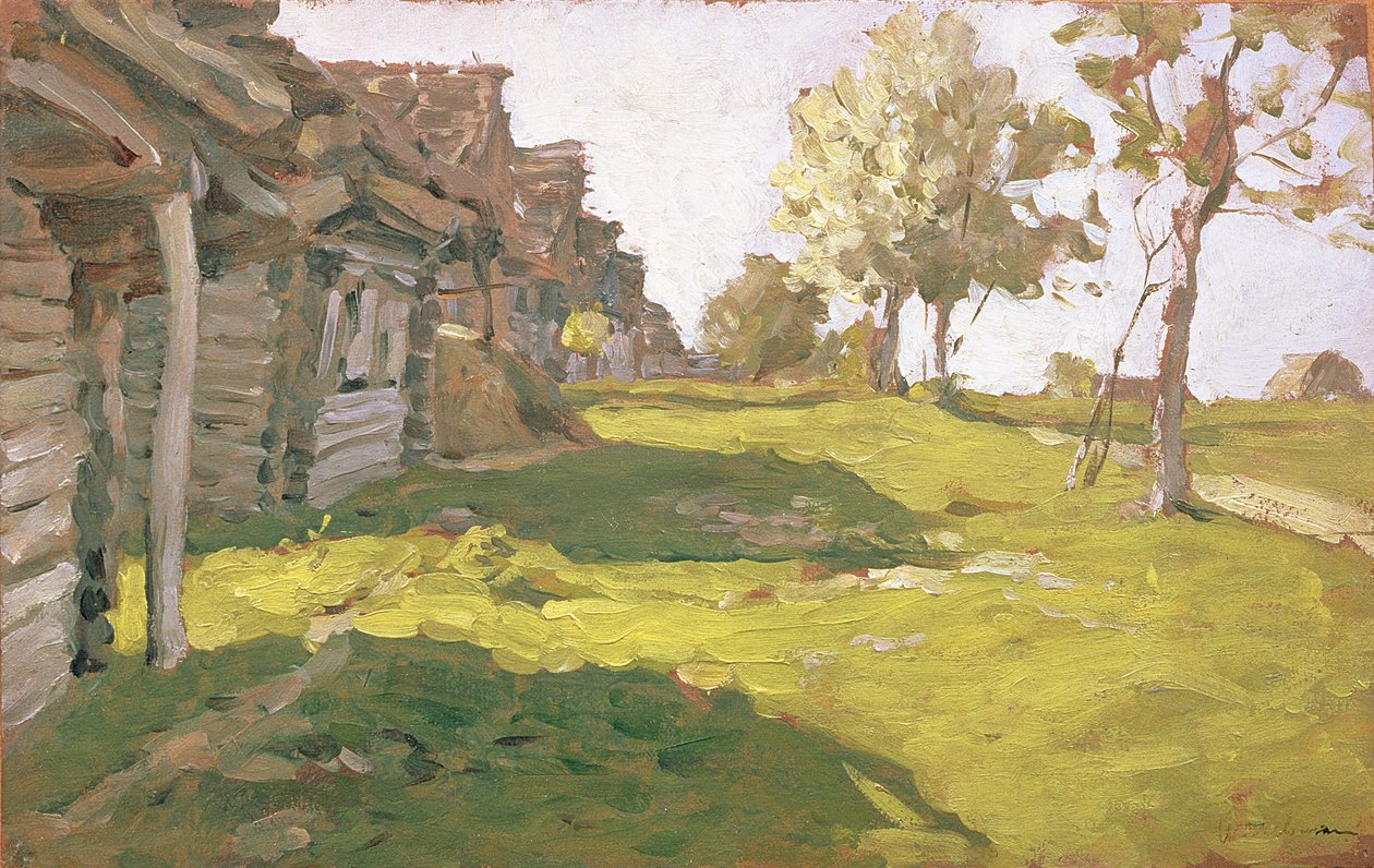Napsütötte nap. Egy kis falu, 1898 alkotó: Isaak Ilyich Levitan