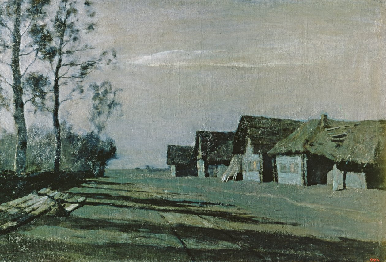 Falu a holdfénynél, 1897 alkotó: Isaak Ilyich Levitan