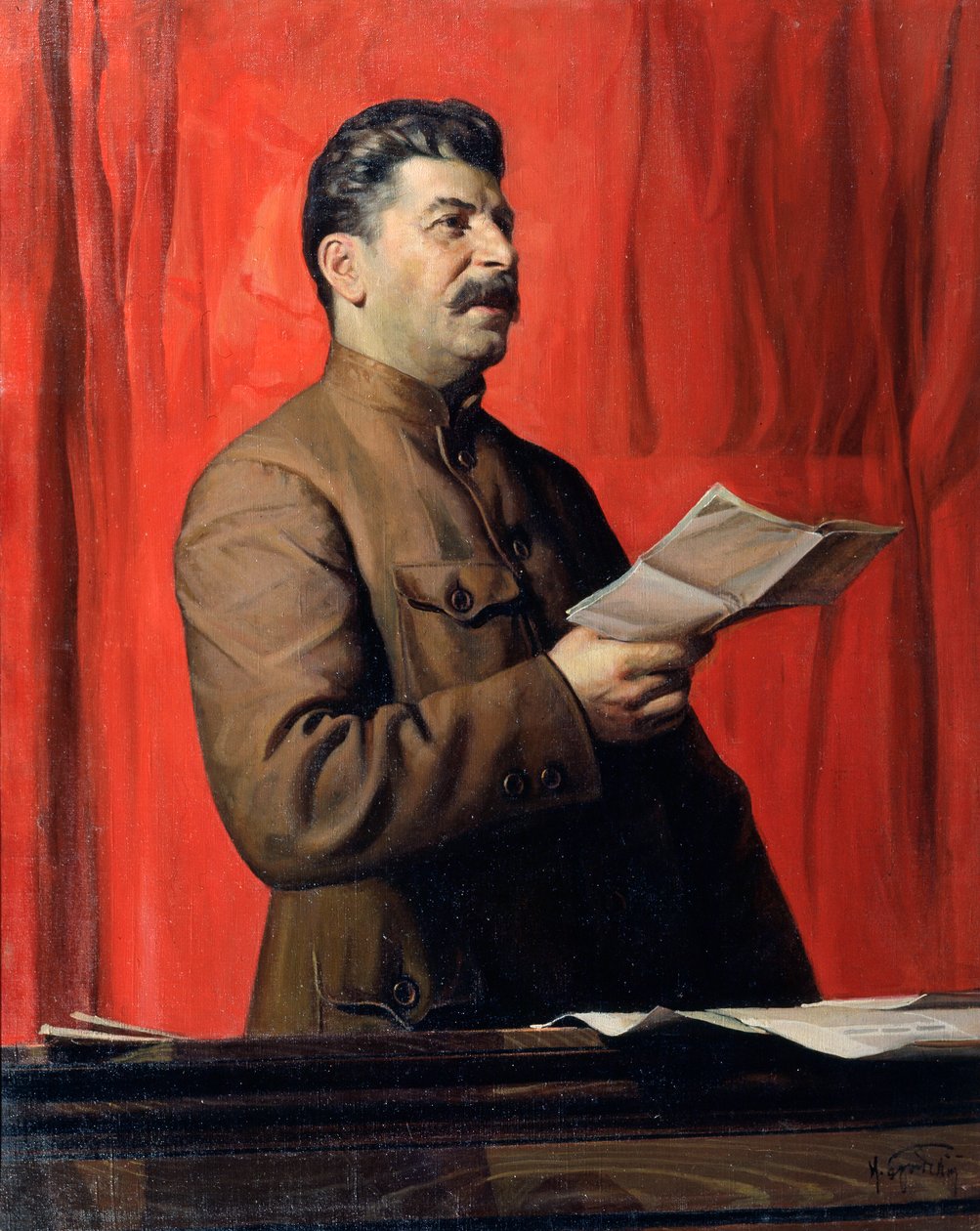 „József Sztálin portréja”, 1933. alkotó: Isaak Israilevich Brodsky