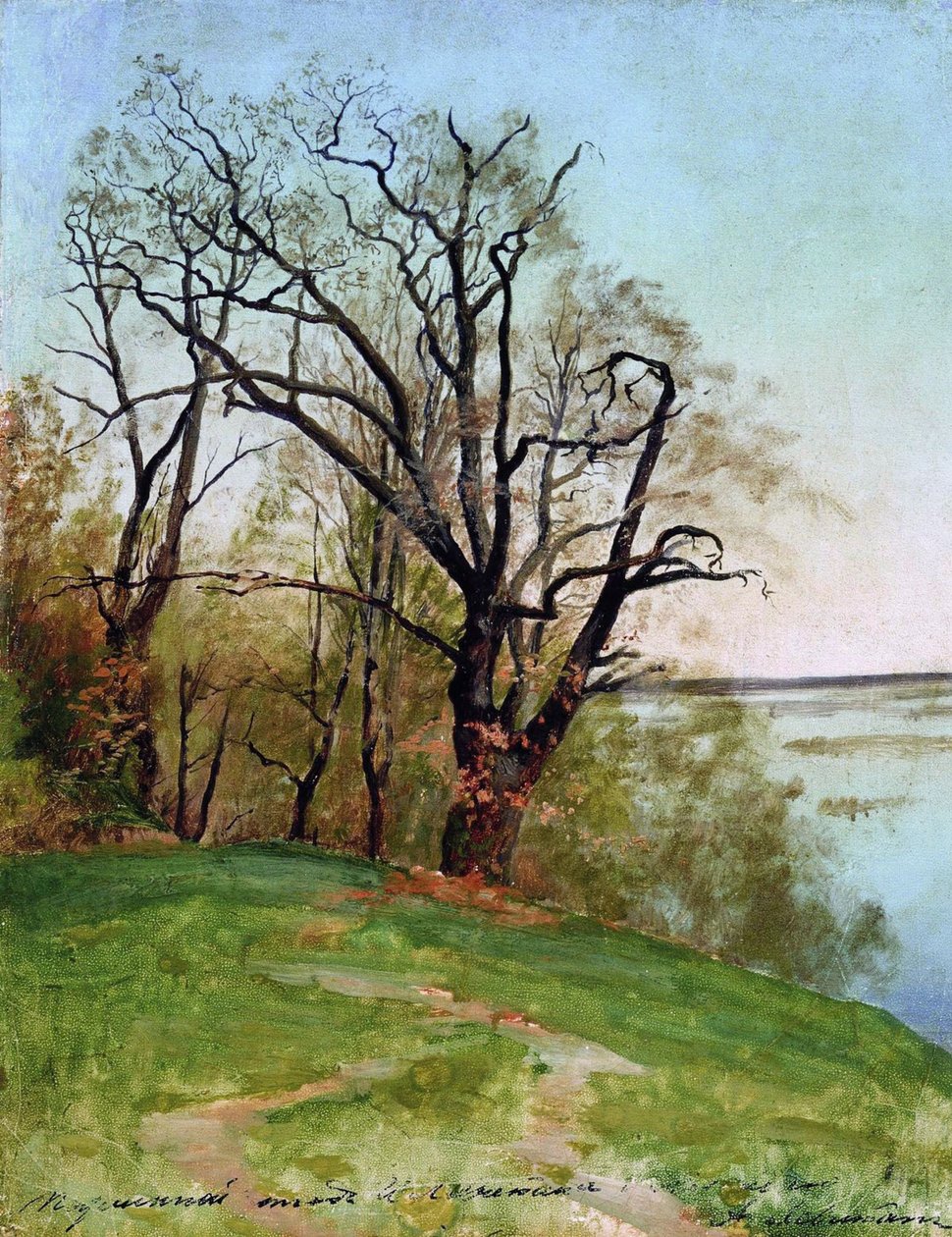 Tölgyfa a folyóparton, 1887. alkotó: Isaak Ilyich Levitan