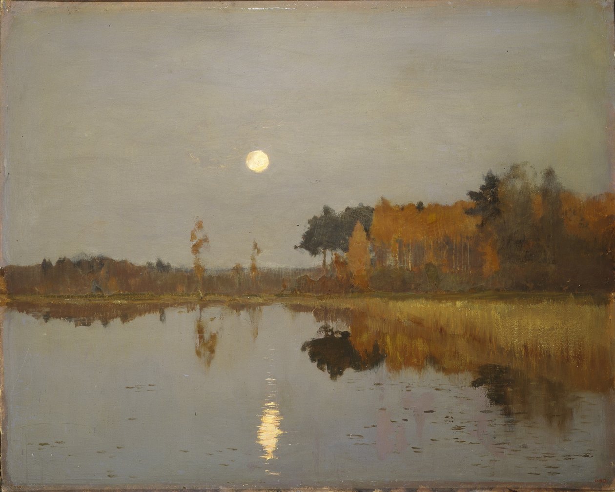 Szürkület. Hold, 1899 alkotó: Isaak Ilyich Levitan