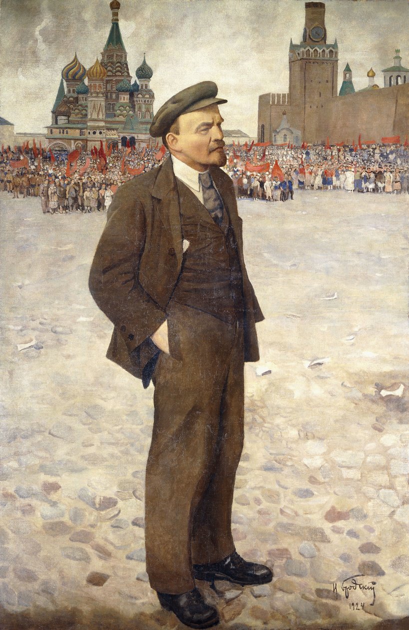 Lenin a Vörös téren alkotó: Isaak Israilevich Brodsky