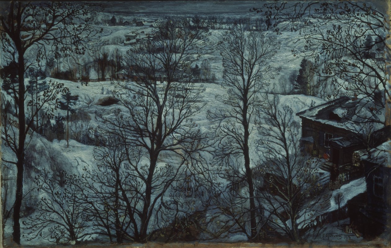 Téli táj, 1917 alkotó: Isaak Israilevich Brodsky