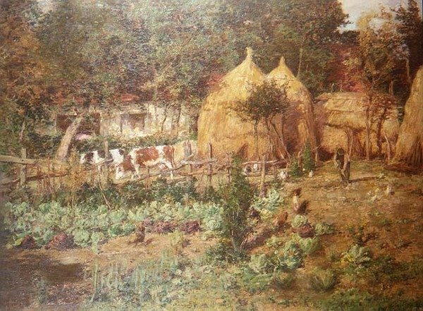 A szénaboglyák alkotó: Isidor Verheyden