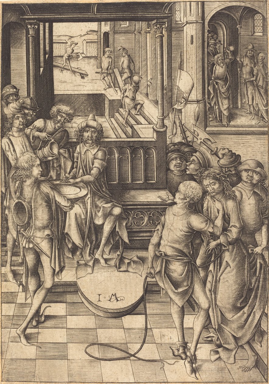 Krisztus Pilátus előtt c. 1480. alkotó: Israhel van Meckenem