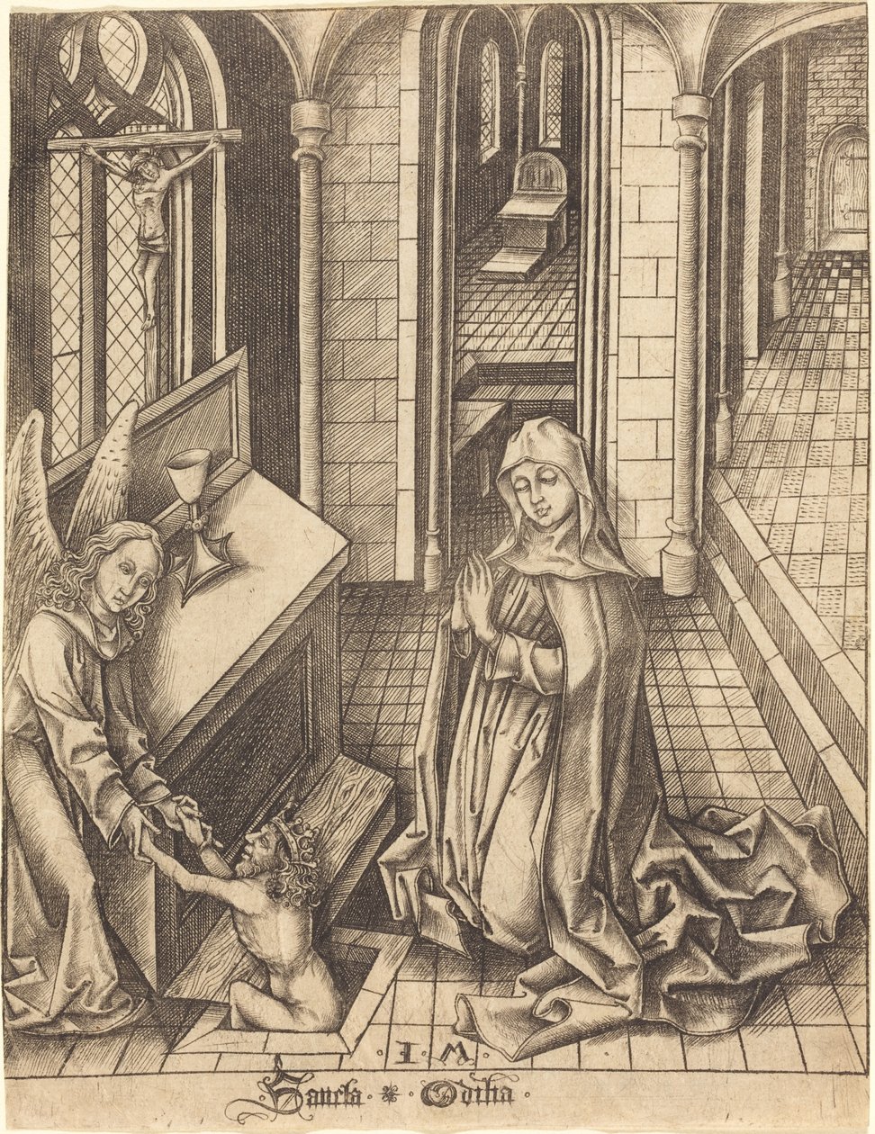 Szent Ottília, c. 14751480. alkotó: Israhel van Meckenem