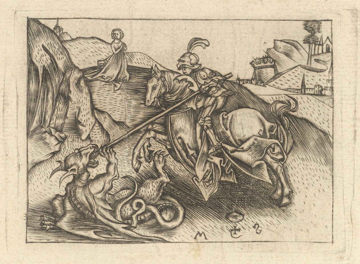 Utca. George, kb. 1435-1503. alkotó: Israhel van Meckenem