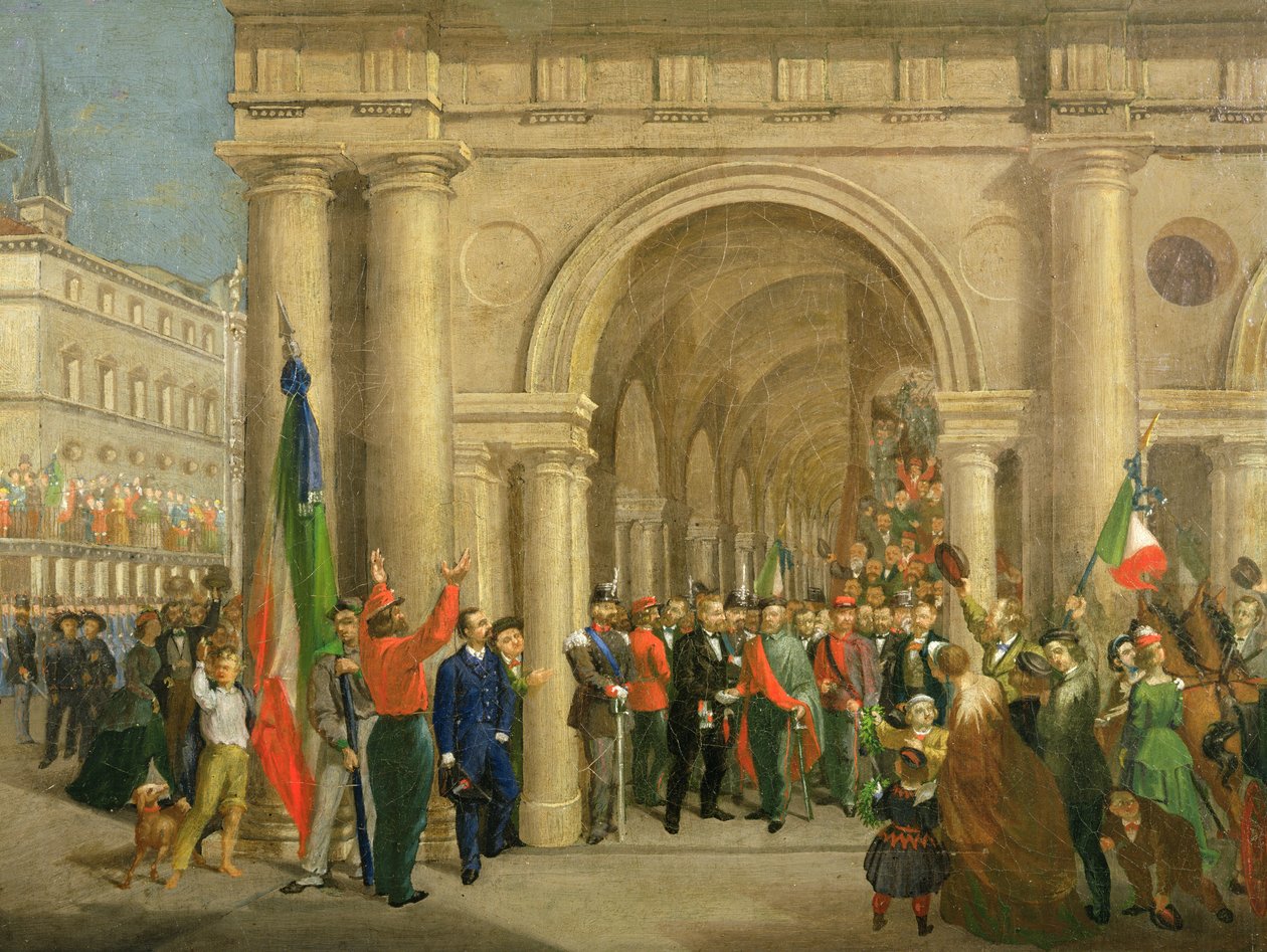Giuseppe Garibaldi Vicenzában, 1867. március 7 alkotó: Italian School
