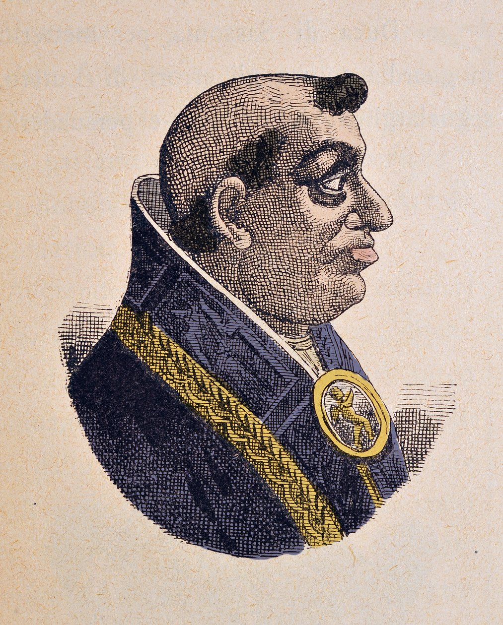 X. Leon pápa (Leo, Leone vagy Giovanni de Leorenzo de Medicis) portréja (1513-1521), 1898 (metszet későbbi színezéssel) alkotó: Italian School