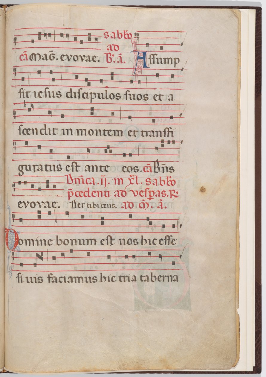 7. levél antifonális töredékből alkotó: Italian 13th Century
