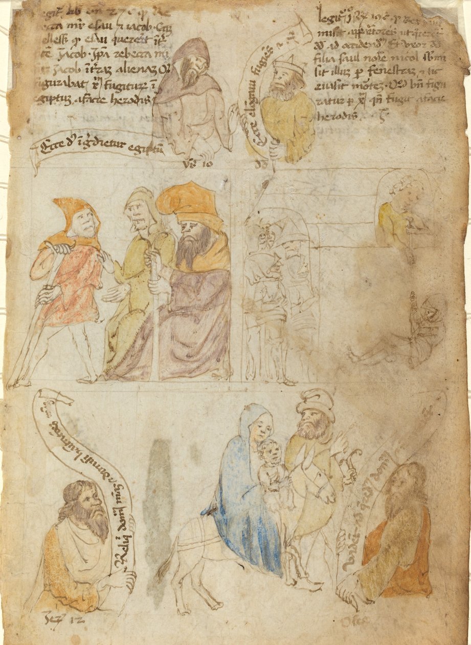 Repülés Egyiptomba [recto] alkotó: Italian 15th Century