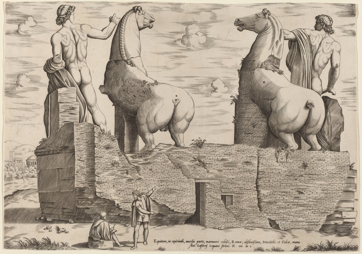 Lovak, a Quirinale-ban, az ellenkező oldalon alkotó: Italian 16th Century