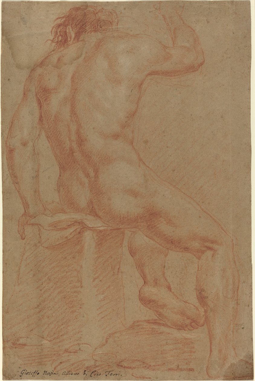 Meztelen férfi figura [rekto] alkotó: Italian 17th Century