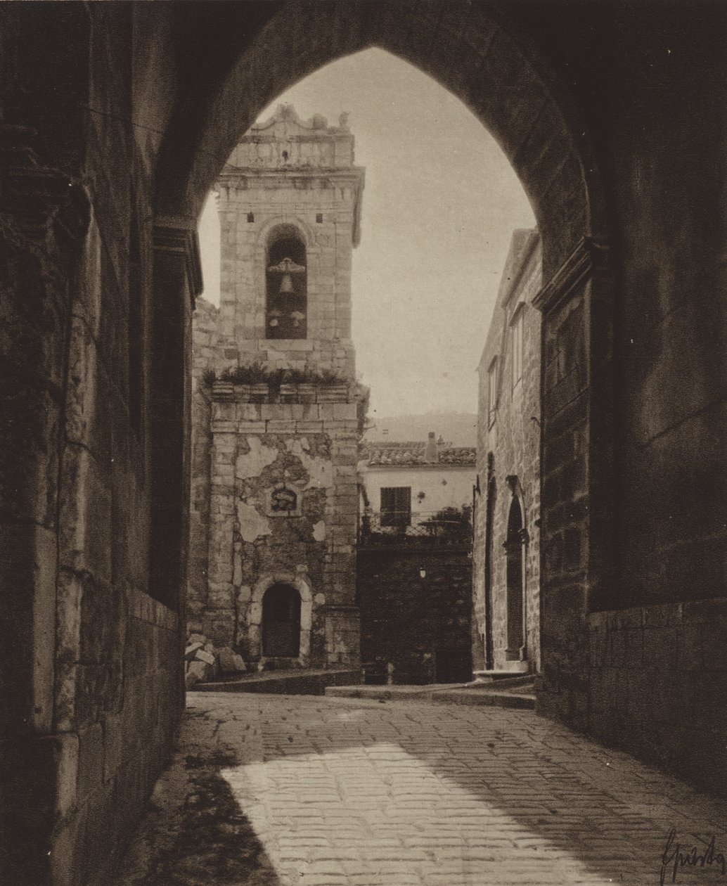 Szicília / Szicília: Le Madonie, Petralia (fekete-fehér fotó) alkotó: Italian Photographer