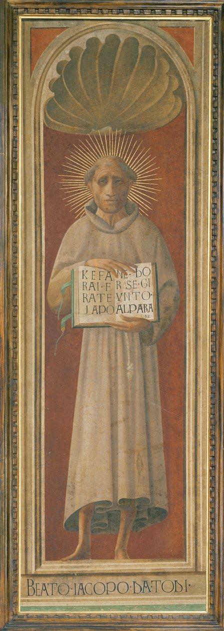 Boldog Jacopone da Todi (tempera a panelen) alkotó: Italian School