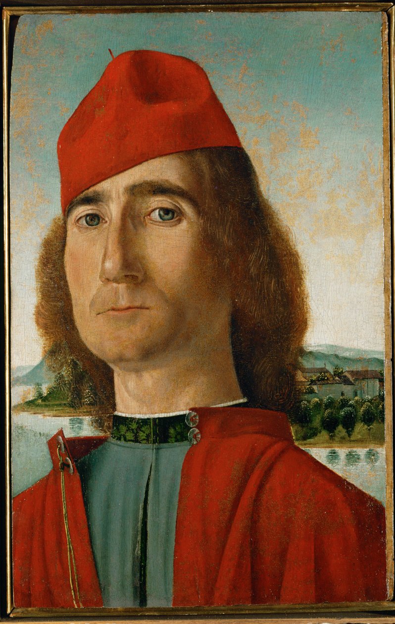 Úriember piros barettben ... alkotó: Italian School