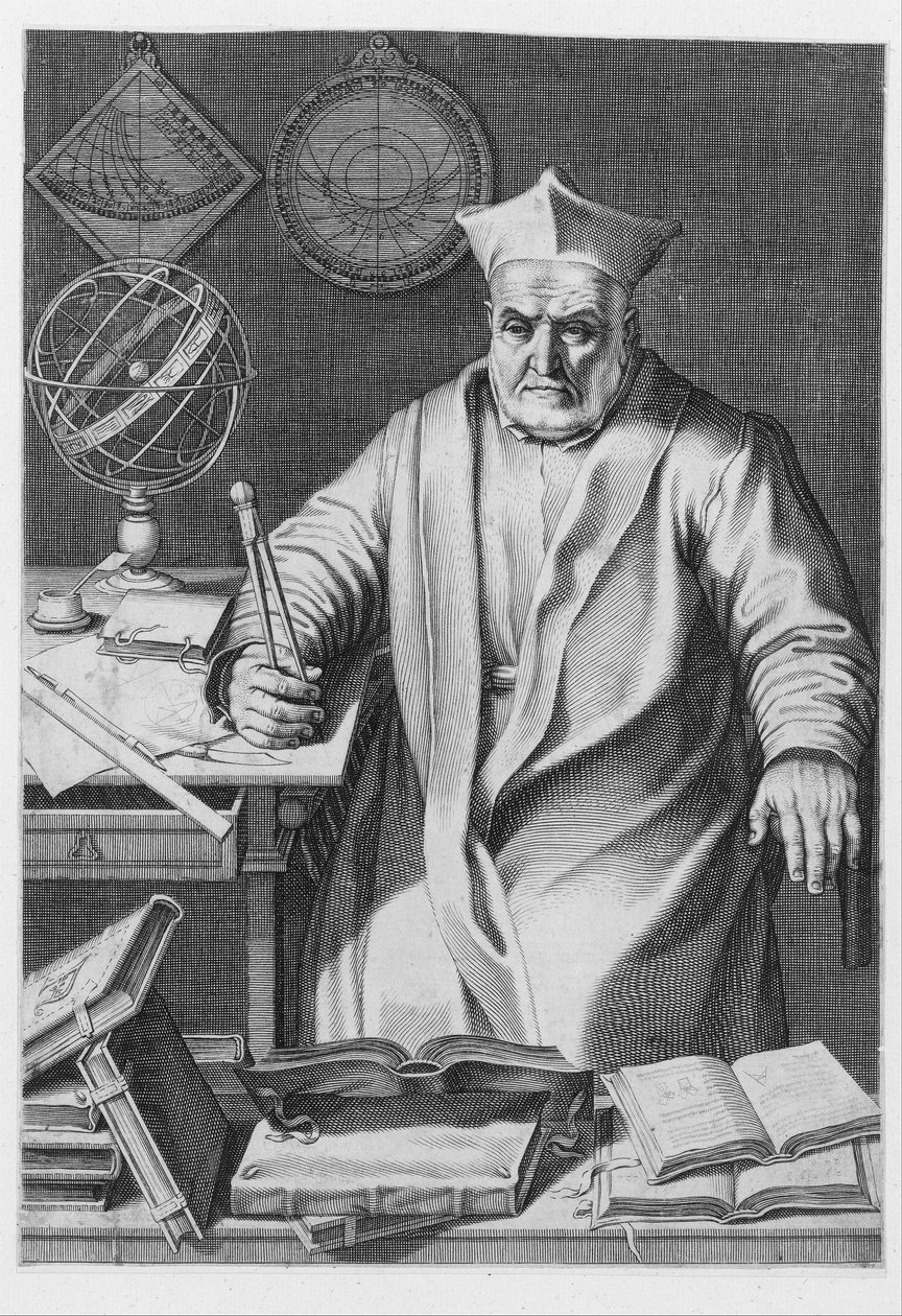 Christopher Clavius ​​bíboros portréja, 1606. alkotó: Italian School