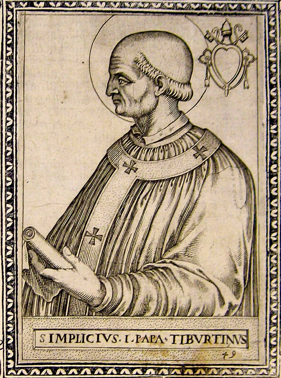 Simplicius pápa portréja, 1760 körül (metszet) alkotó: Italian School