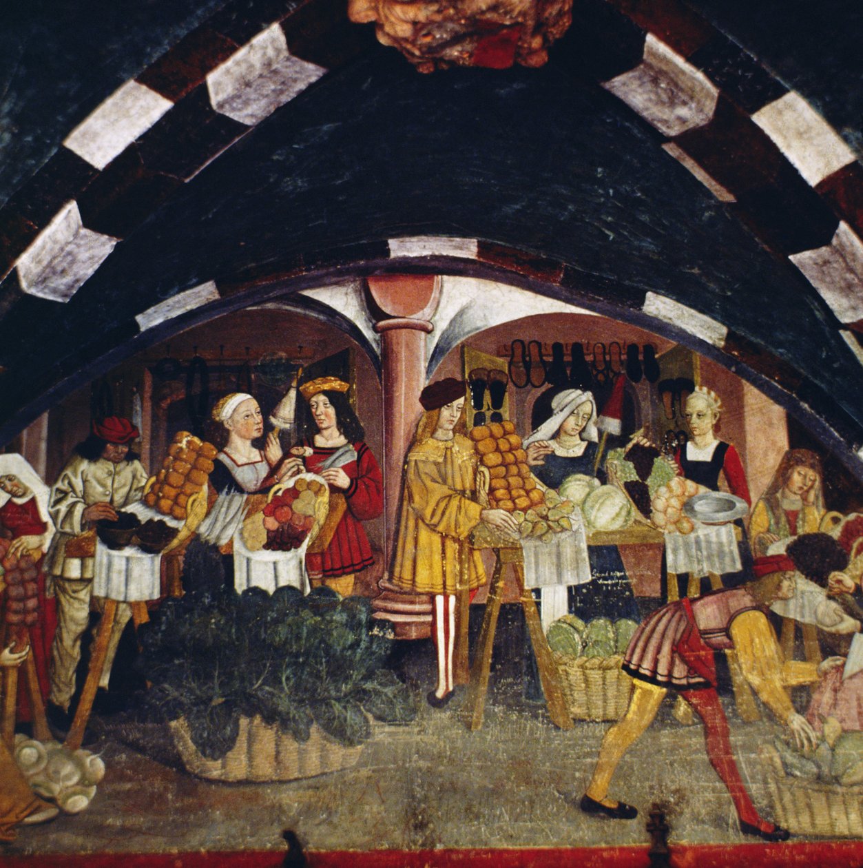 A zöldséges (freskó) alkotó: Italian School