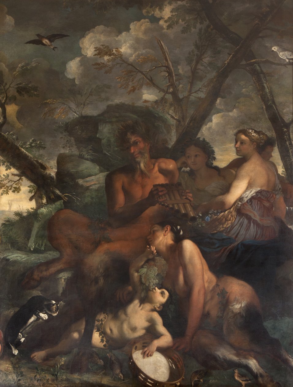 Bacchus táplálása, Orpheusz mítosza alkotó: Italian School