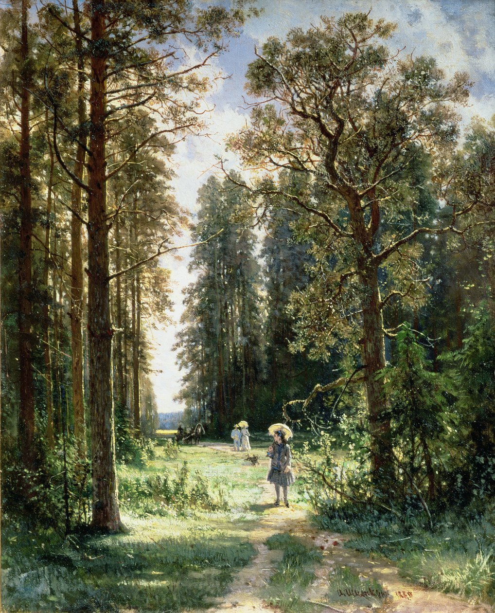Az ösvény az erdőn át, 1880 alkotó: Ivan Ivanovich Shishkin
