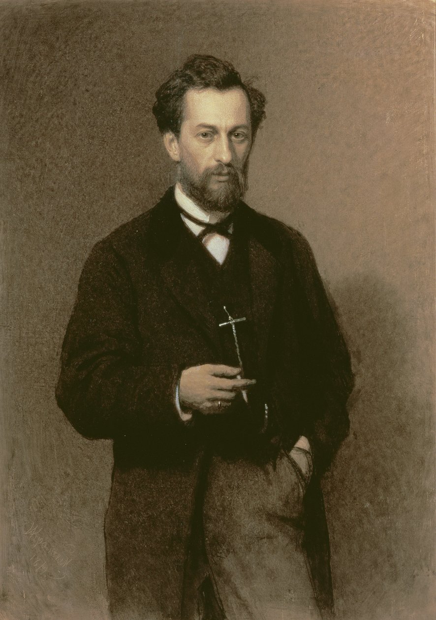 Mihail Konstantinovics Klodt (1832-1902) portréja, 1871 alkotó: Ivan Nikolaevich Kramskoy