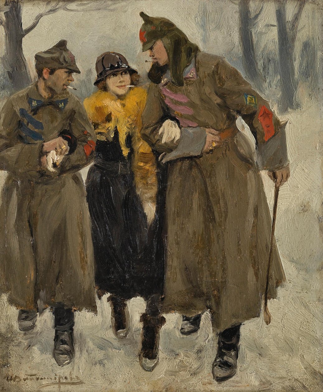 Katonák prostituálttal. alkotó: Ivan Alexeyevich Vladimirov