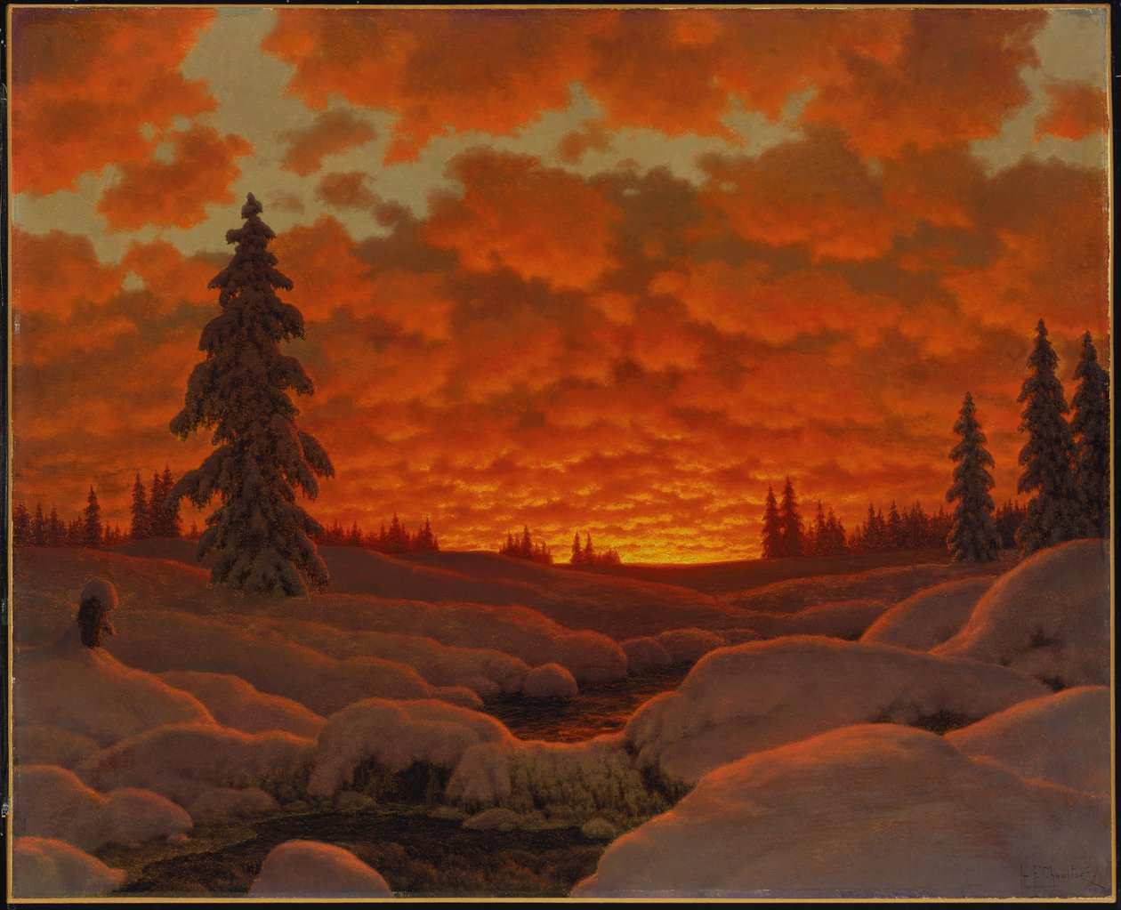 Téli táj alkotó: Ivan Fedorovich Choultse