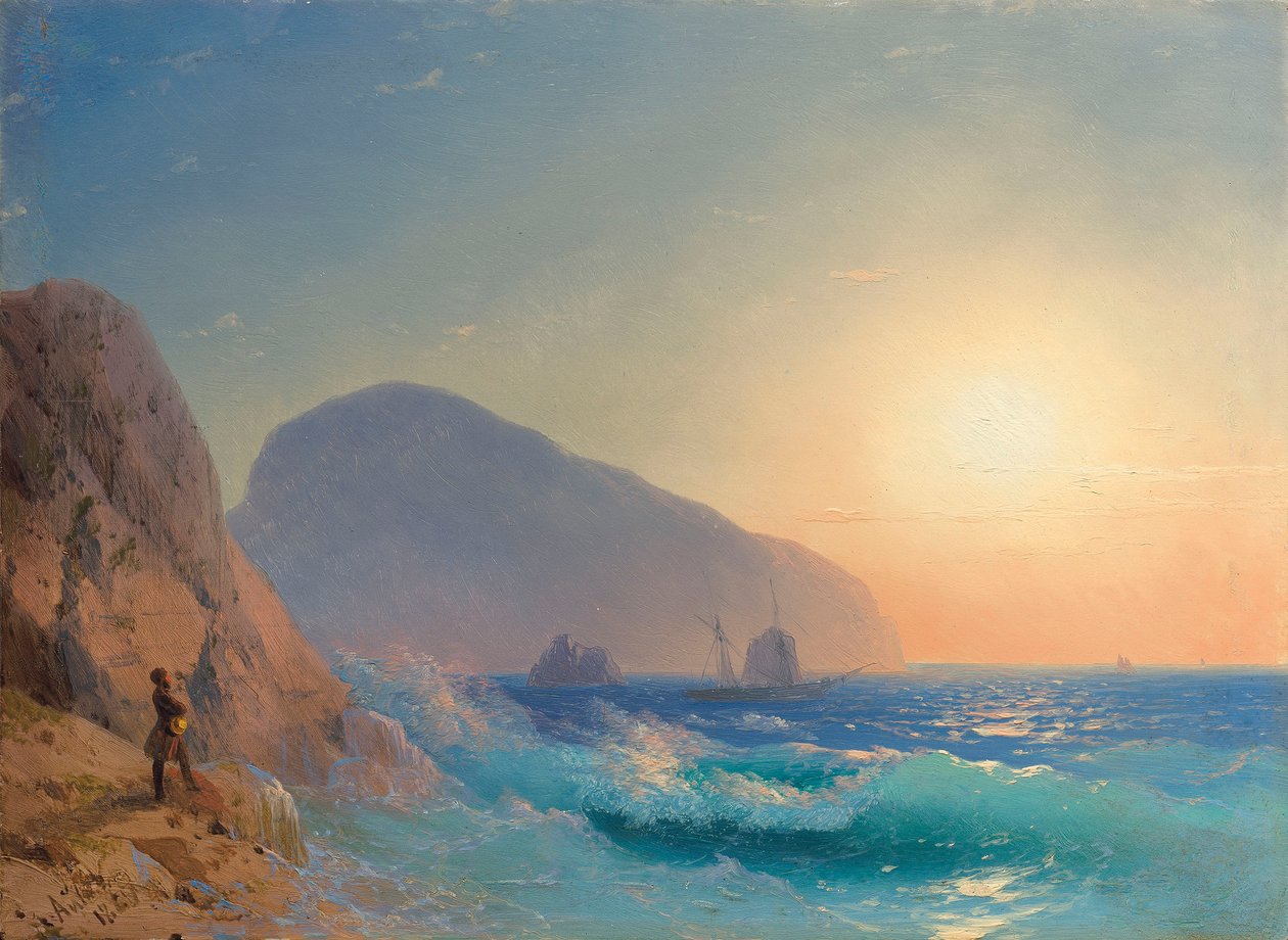 Alekszandr Puskin a Krím-félszigeten. alkotó: Ivan Konstantinovich Aivazovsky
