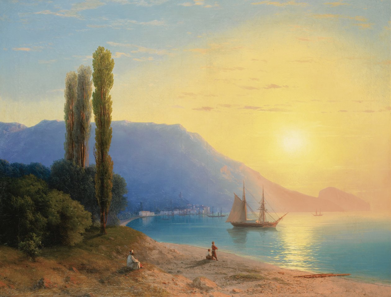 Naplemente Jalta felett alkotó: Ivan Konstantinovich Aivazovsky