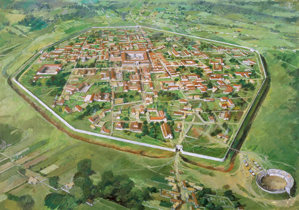 Silchester római városfalai, c3. század, 1990-2010. alkotó: Ivan Lapper