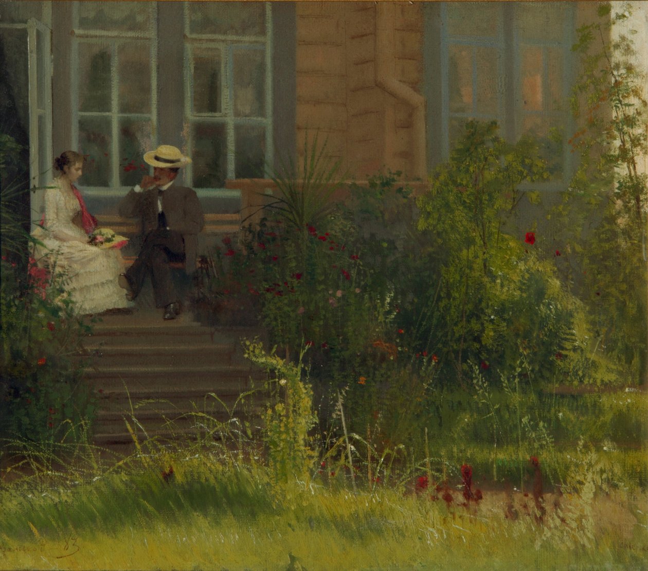 Dacha művészek a Siverskayában, 1883 alkotó: Ivan Nikolaevich Kramskoy