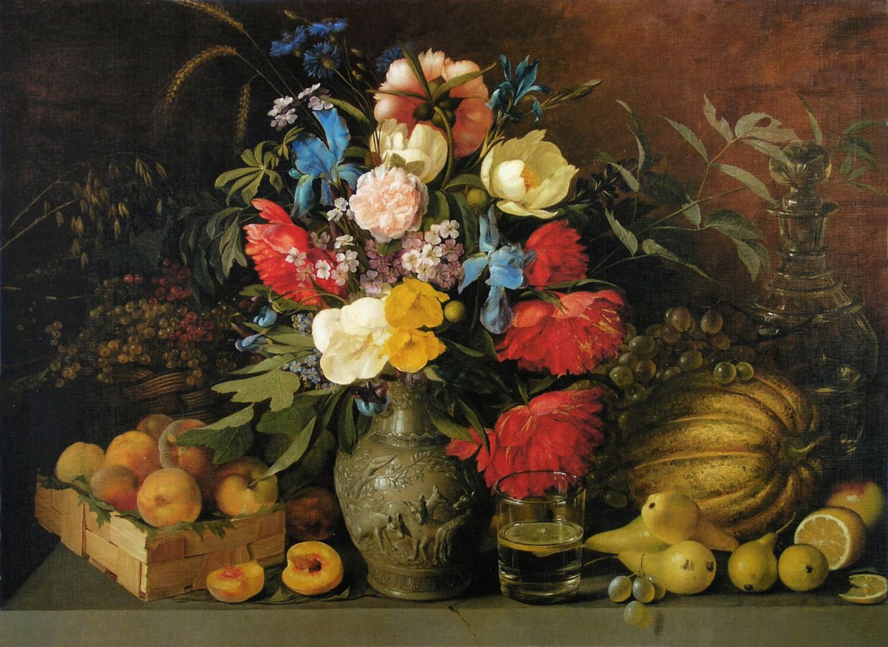 Virágok és gyümölcsök, 1839 alkotó: Ivan Phomich Khrutsky
