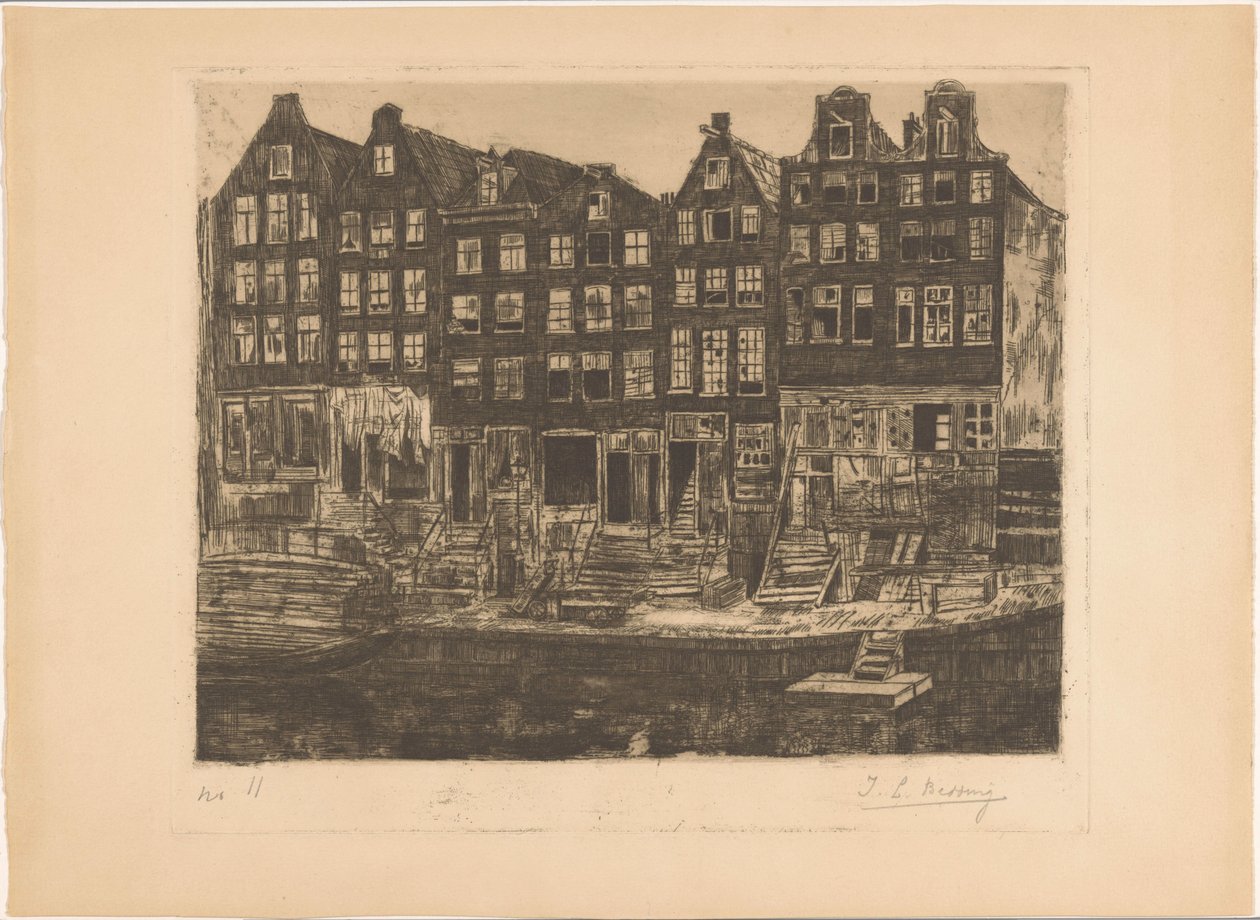 Csatorna házak alkotó: Izaak Leendert Bedding (signed by artist)